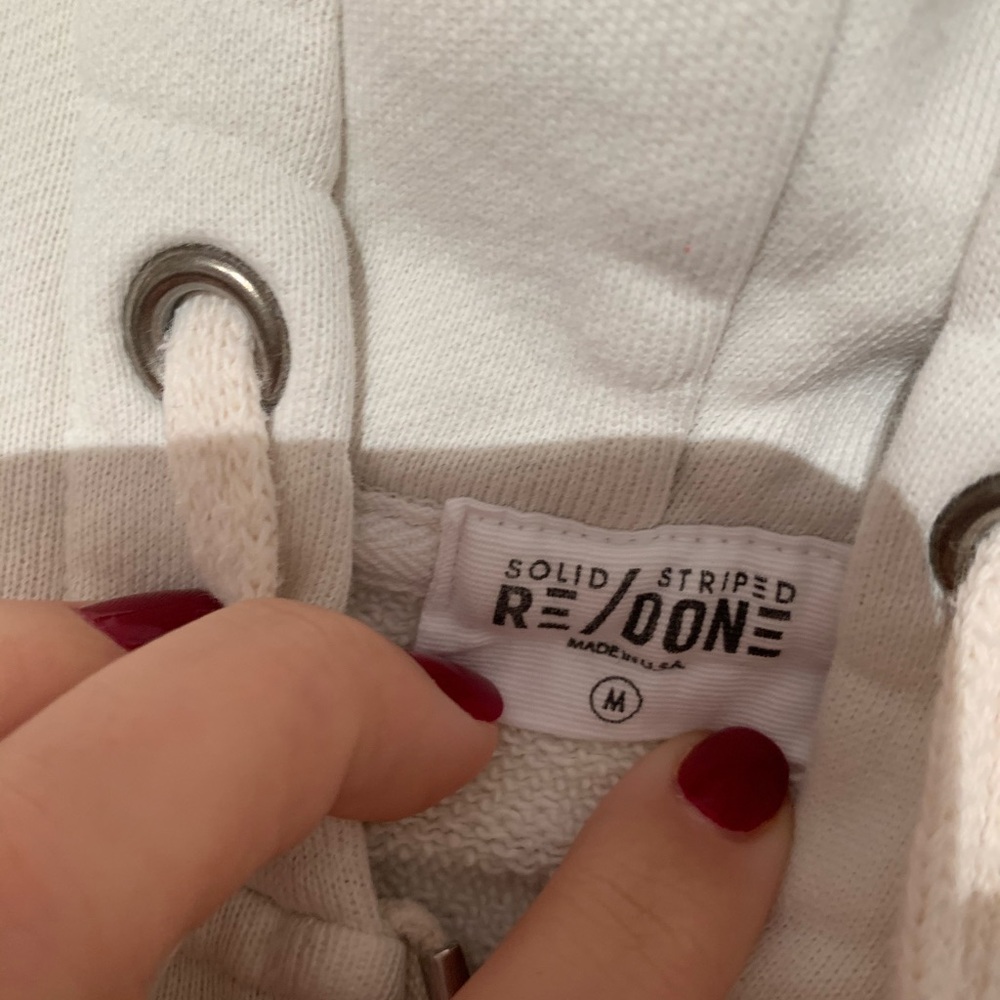 Redone X Solid And Striped Size Medium Hoodie - image 2